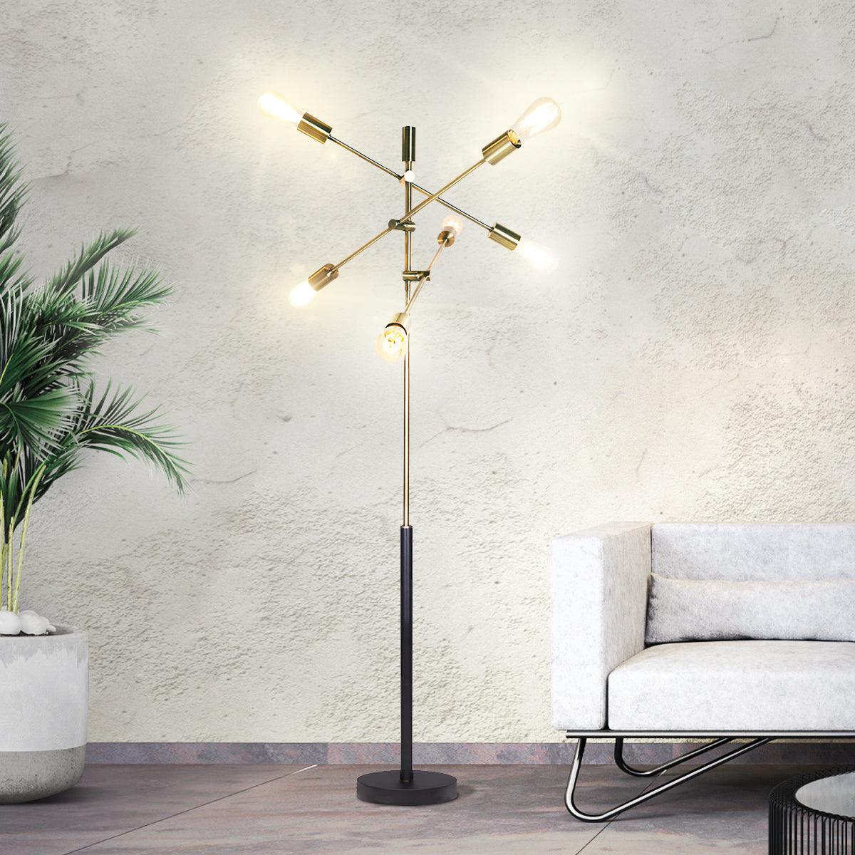 Sarantino 6-Light Metal Sputnik Floor Lamp - Harrogates