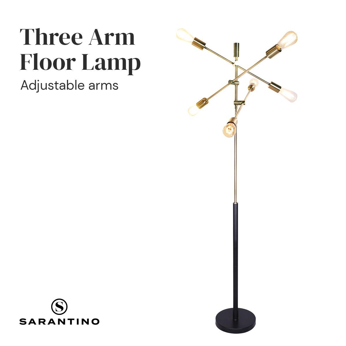 Sarantino 6-Light Metal Sputnik Floor Lamp - Harrogates