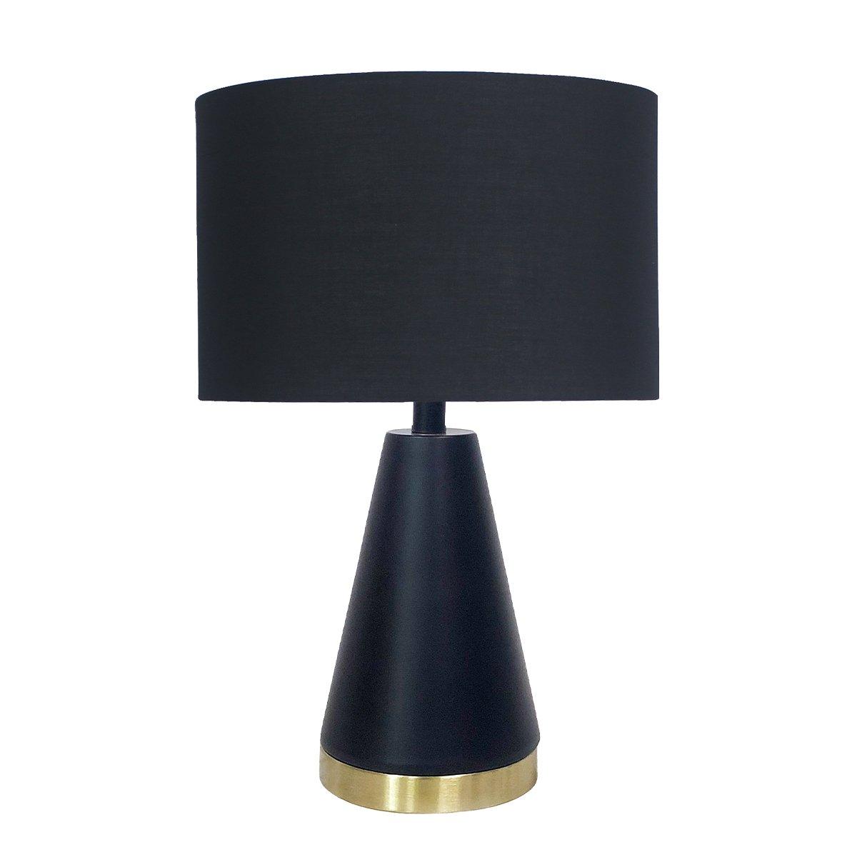 Sarantino Metal Table Lamp in Black and Gold - Harrogates