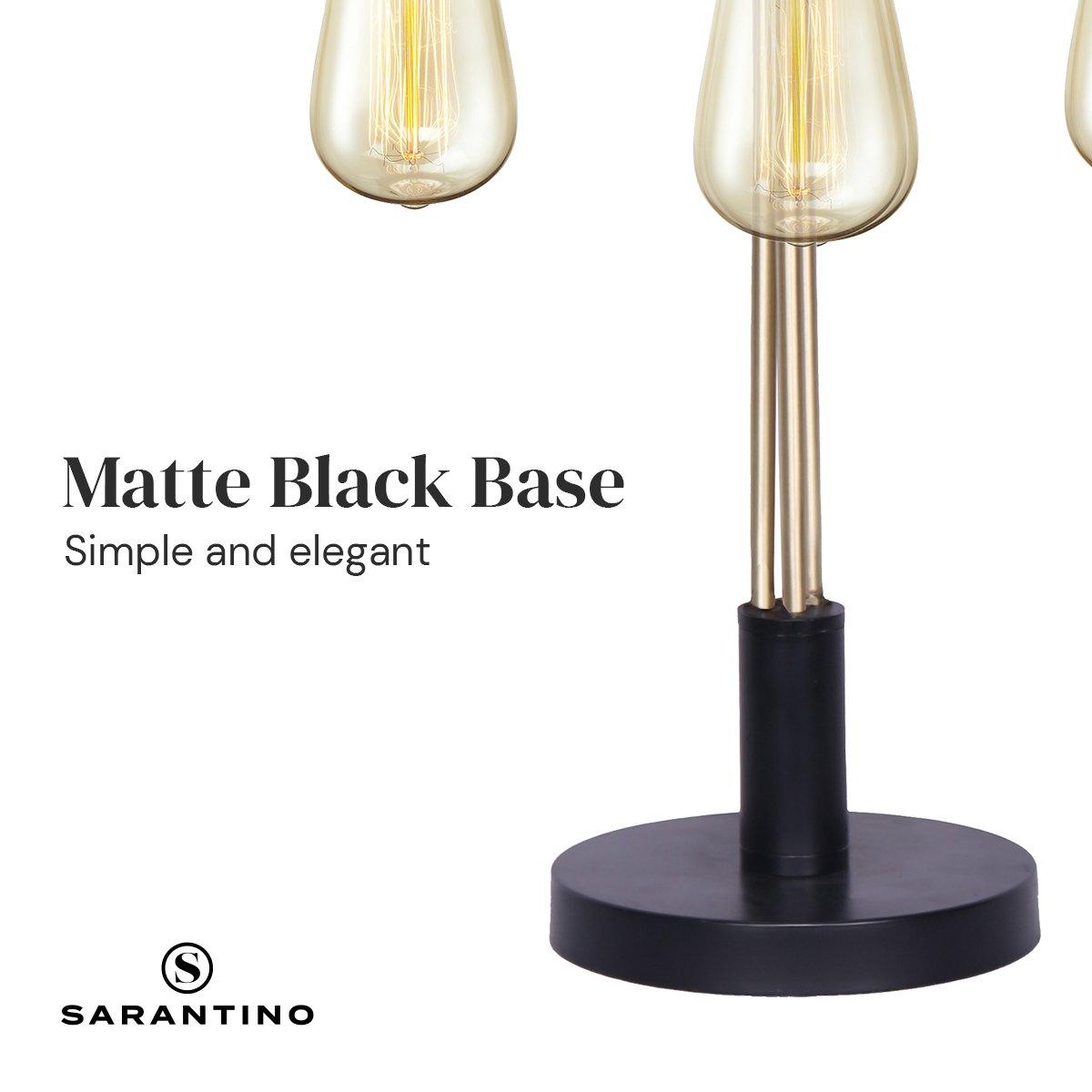 Sarantino Exposed Bulb Industrial Table Lamp - Harrogates