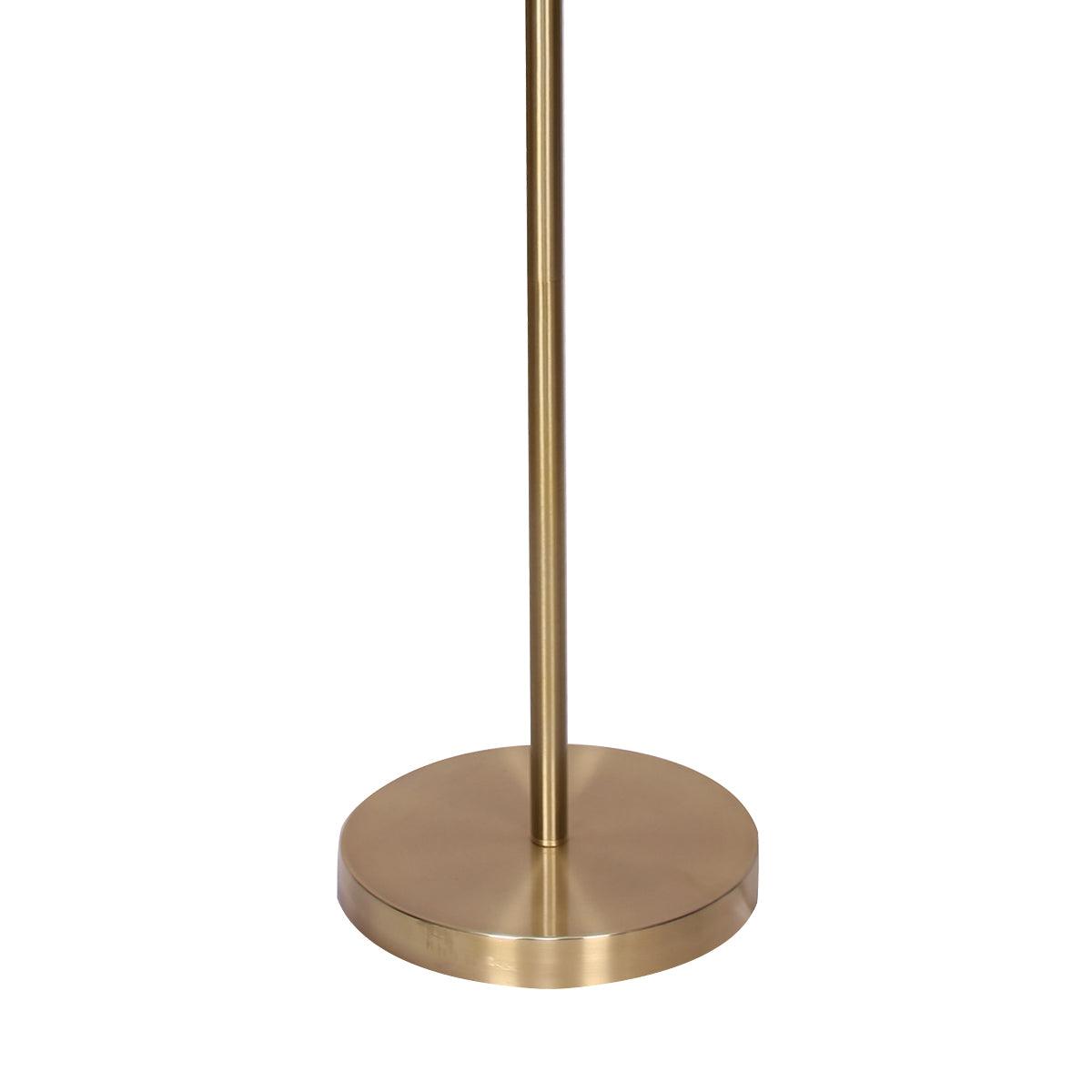 Sarantino Brushed Gold Height-Adjustable Metal Floor Lamp - Harrogates