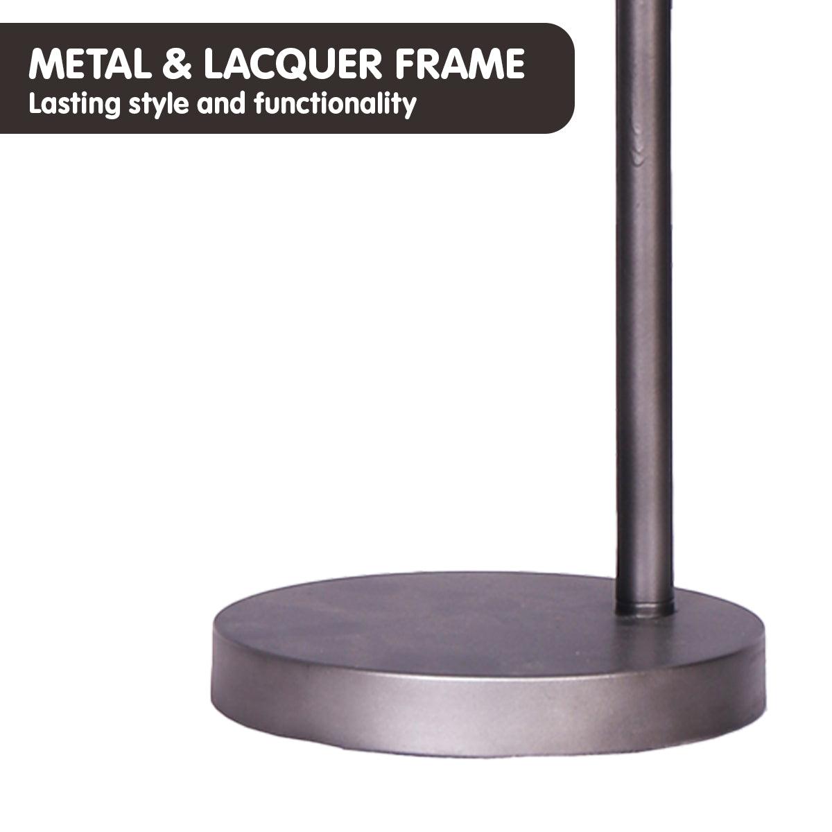 Sarantino Table Lamp Industrial Chic Adjustable Angle - Dark Grey - Harrogates
