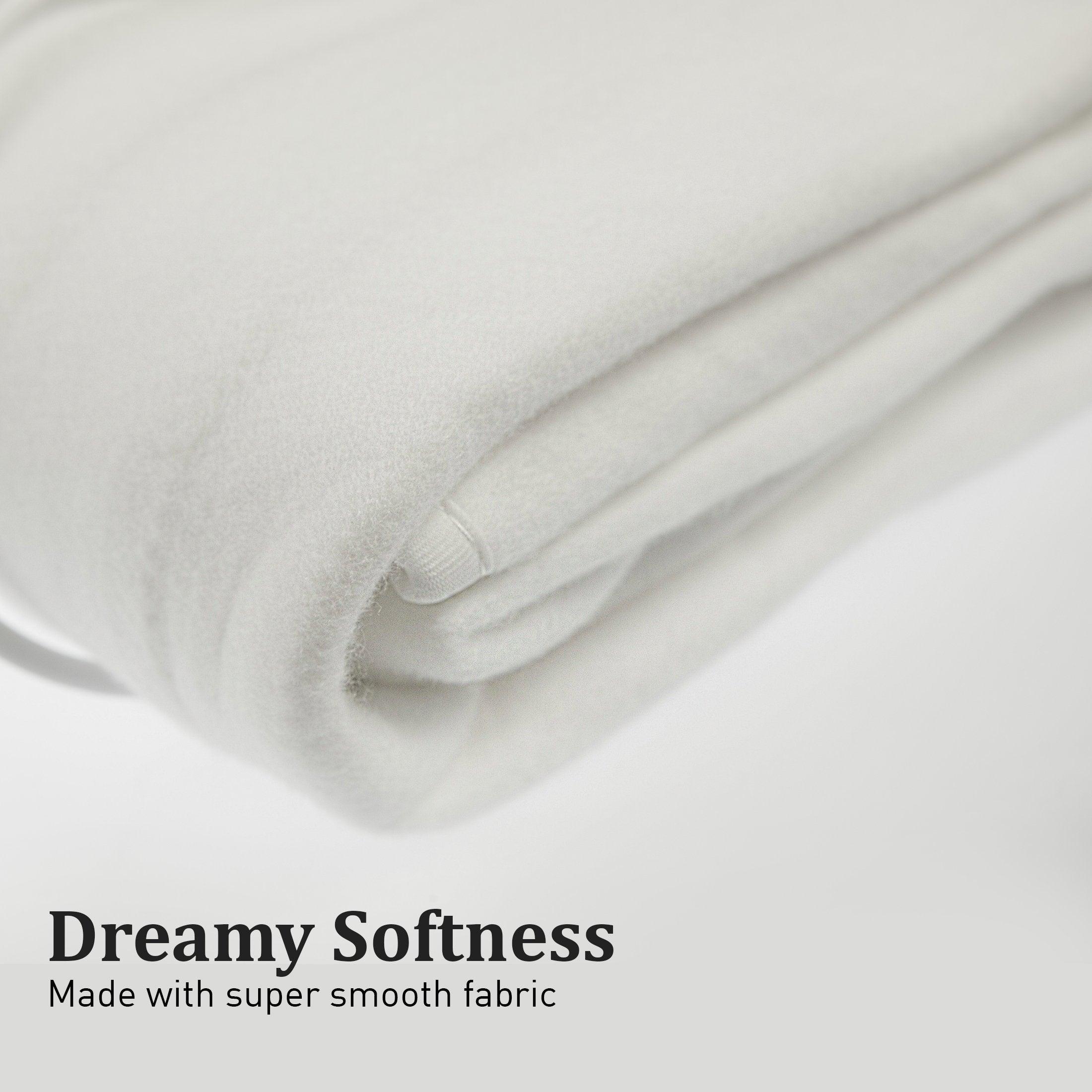 Laura Hill Heated Electric Blanket Double Size Fitted Polyester Underlay Winter Throw - White - Harrogates