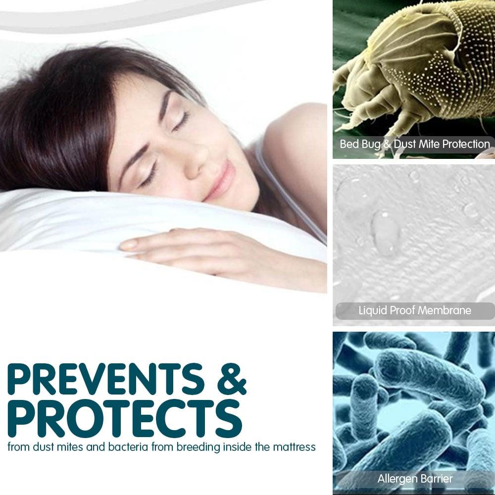 Laura Hill Luxury Cool Max Comfortable Fully Fitted Bed Mattress Protector Queen - Harrogates