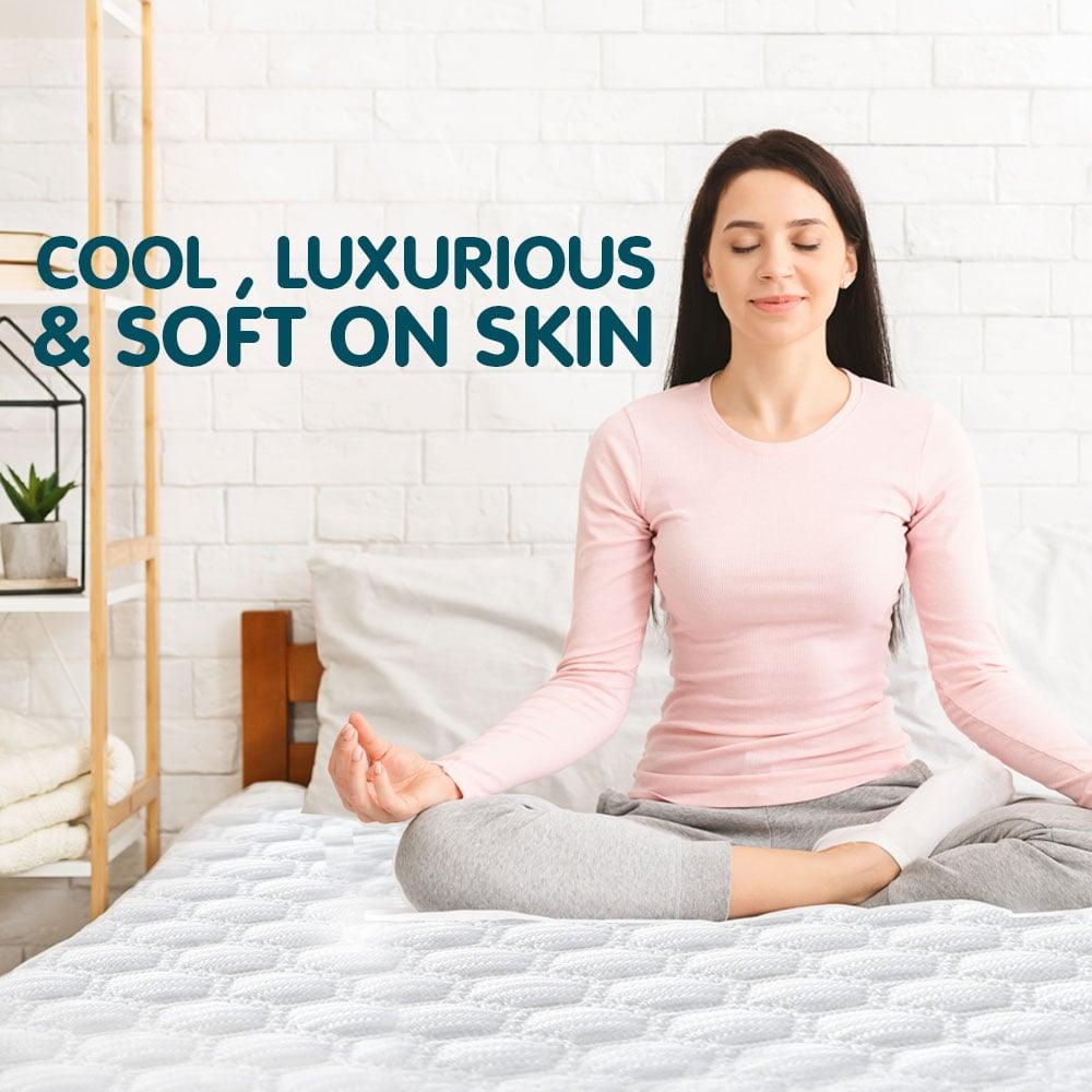 Laura Hill Luxury Cool Max Comfortable Fully Fitted Bed Mattress Protector Queen - Harrogates
