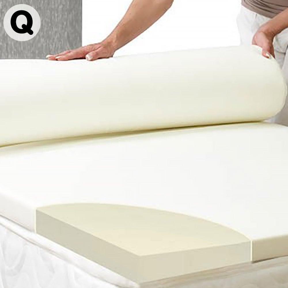 Laura Hill Queen Foam Mattress Topper Underlay Fabric Jacquard Cover 5cm Protector - Harrogates