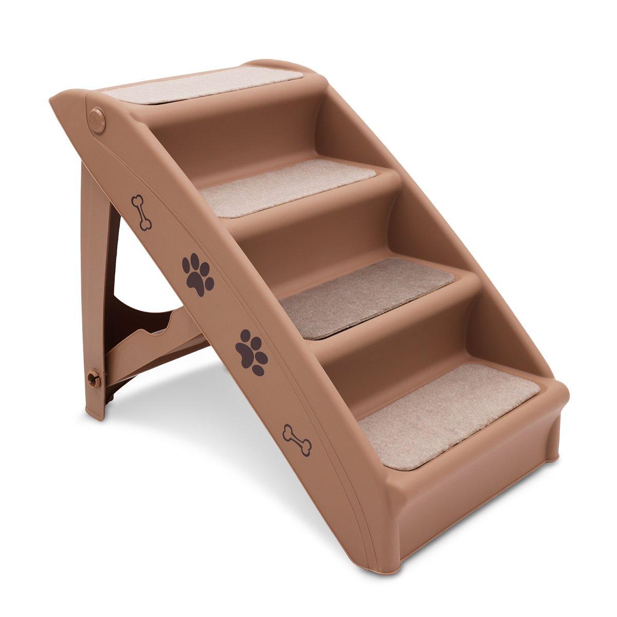 Furtastic 50cm Foldable Step Ladder Stairs - Brown - Harrogates