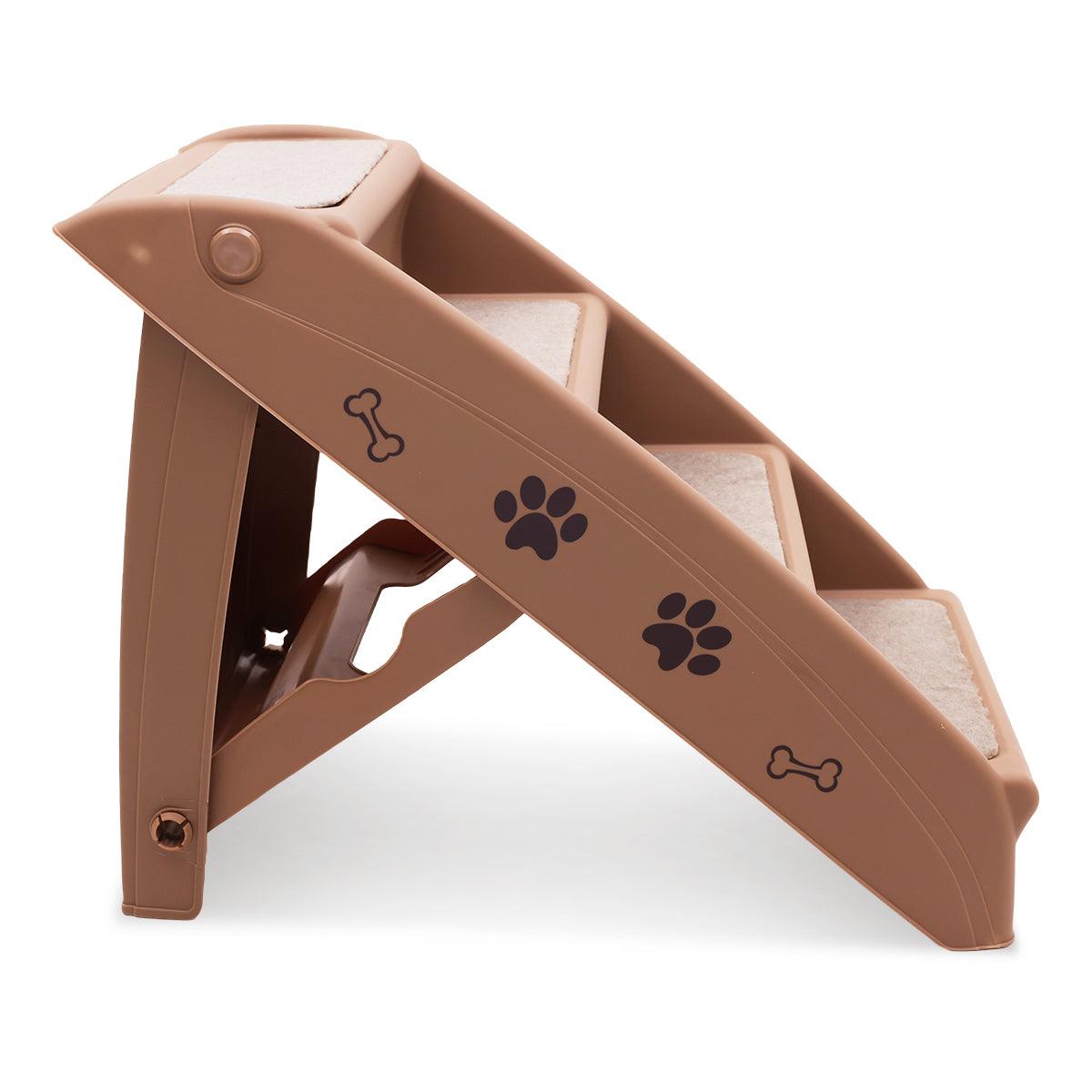 Furtastic 50cm Foldable Step Ladder Stairs - Brown - Harrogates