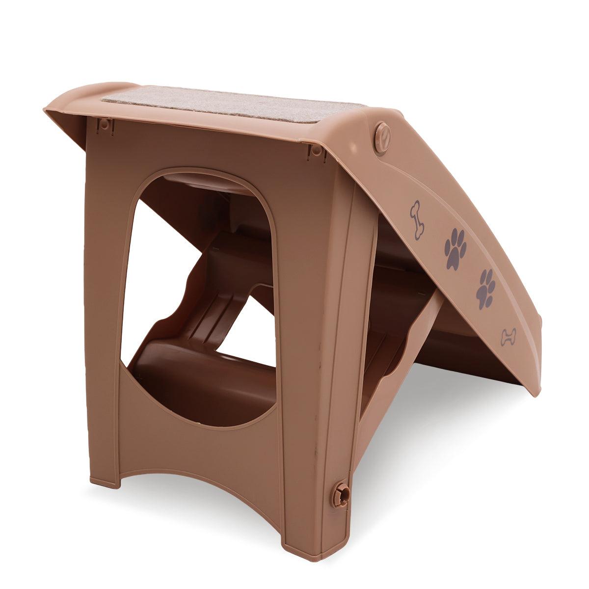 Furtastic 50cm Foldable Step Ladder Stairs - Brown - Harrogates