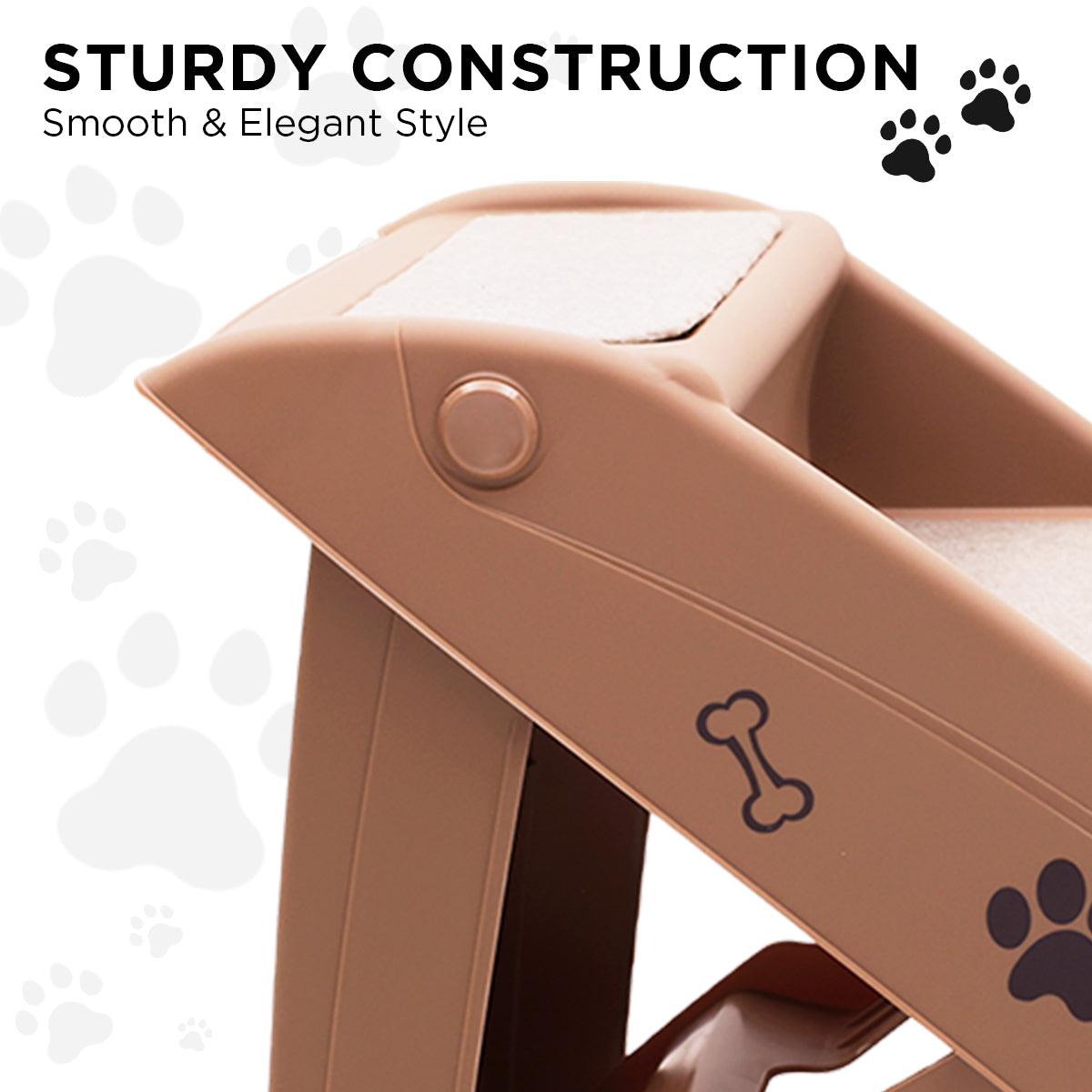 Furtastic 50cm Foldable Step Ladder Stairs - Brown - Harrogates