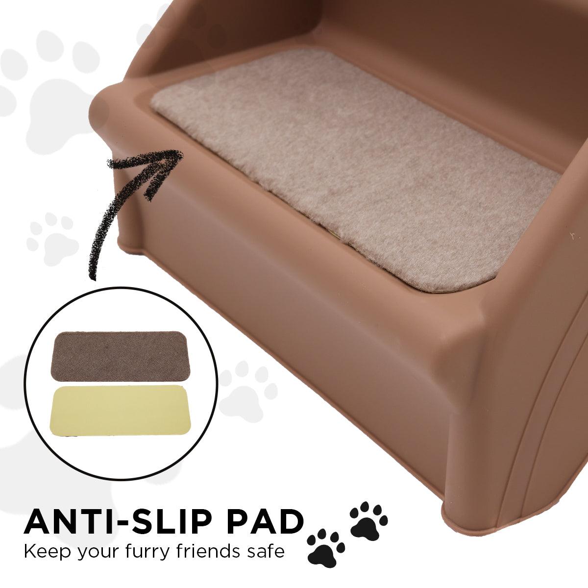 Furtastic 50cm Foldable Step Ladder Stairs - Brown - Harrogates