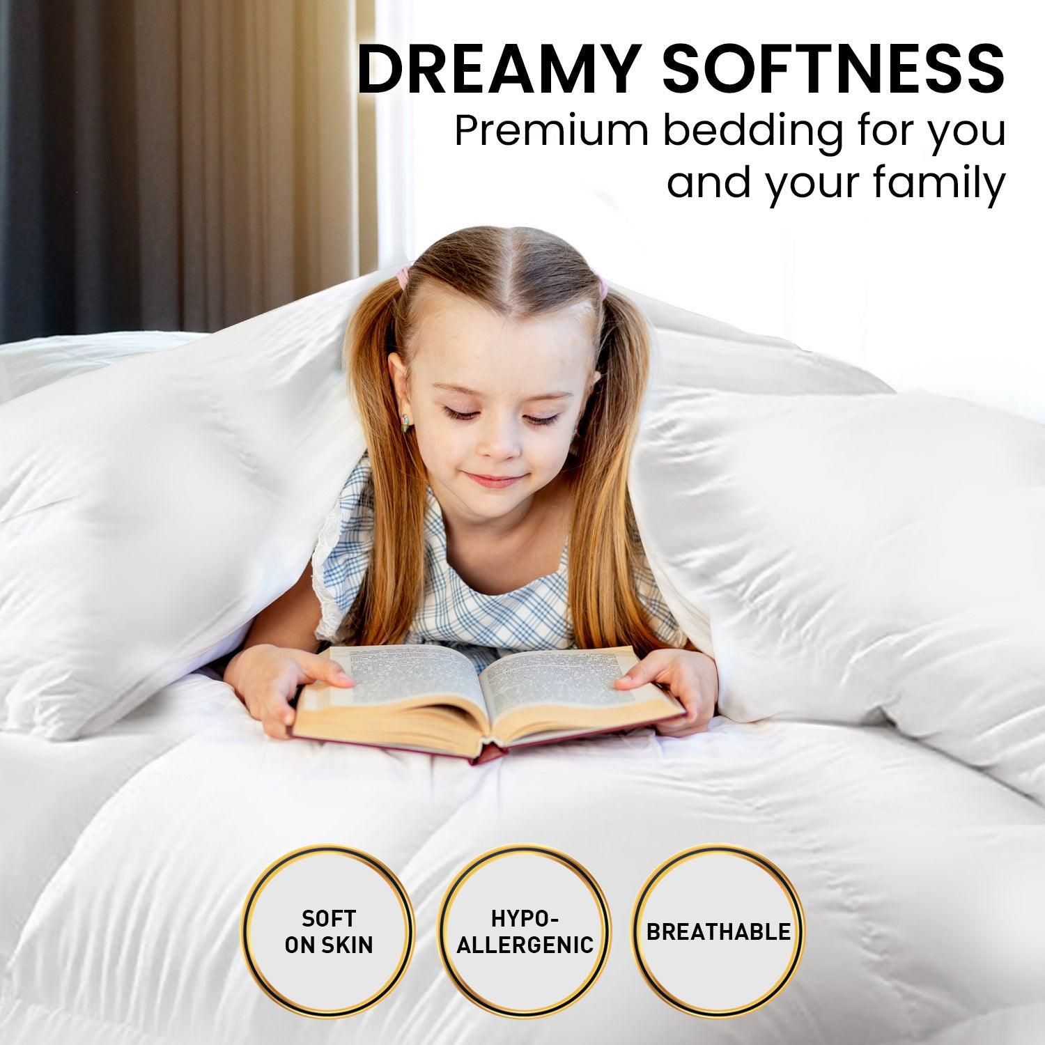 Laura Hill 500GSM Duck Down Feather Quilt Duvet Doona - King - Harrogates
