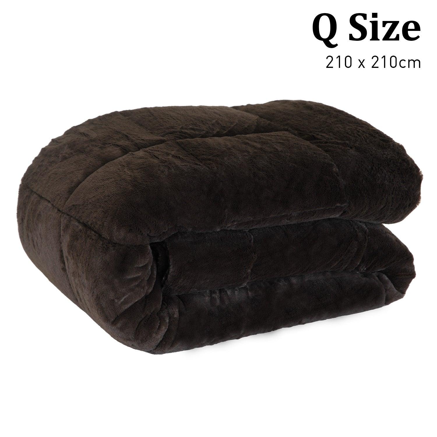 Laura Hill 600GSM Faux Mink Comforter Quilt Duvet Doona - Queen - Harrogates