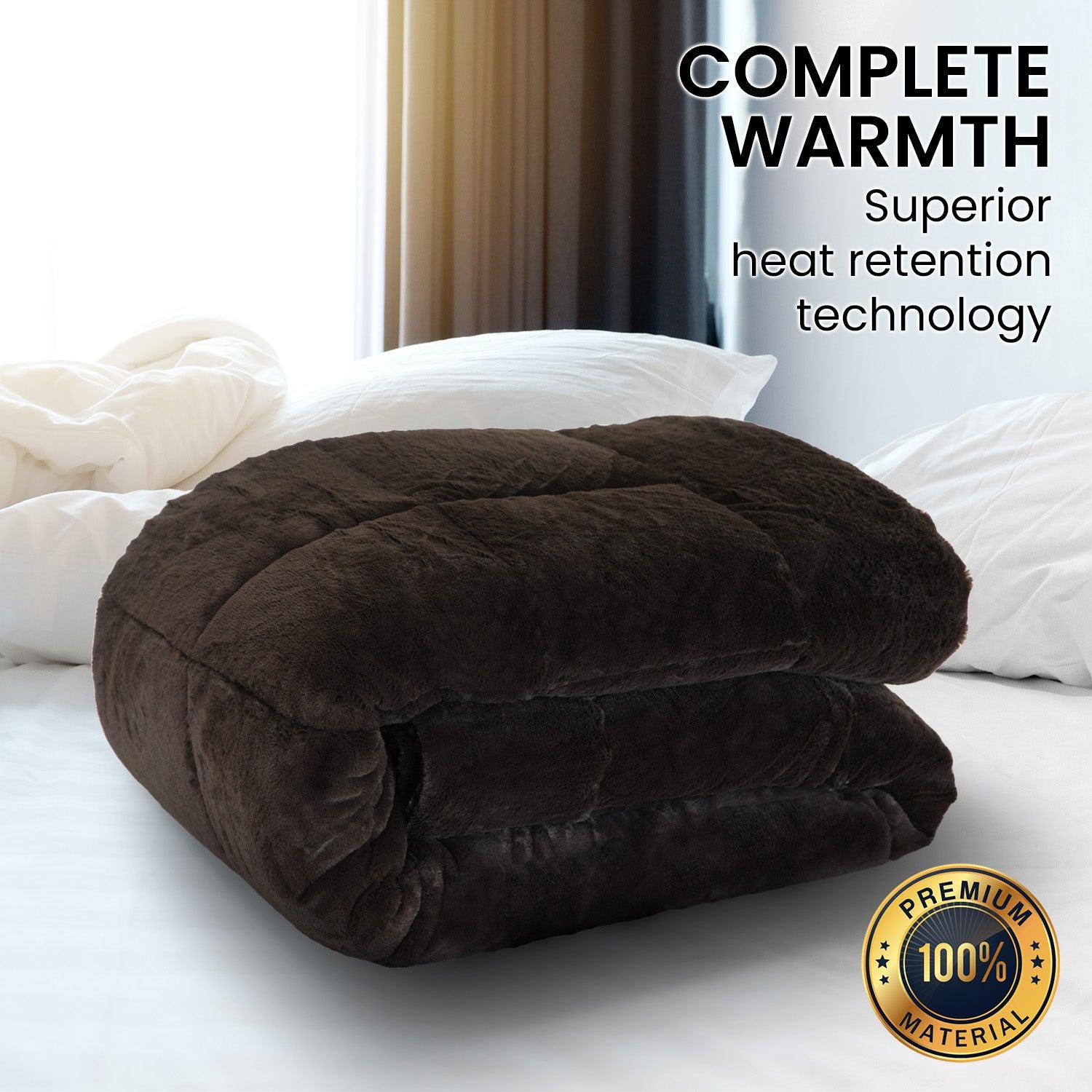 Laura Hill 600GSM Faux Mink Comforter Quilt Duvet Doona - Queen - Harrogates
