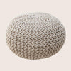 Braided Ottoman Pouffe Footstool Hand Knitted (Natural)