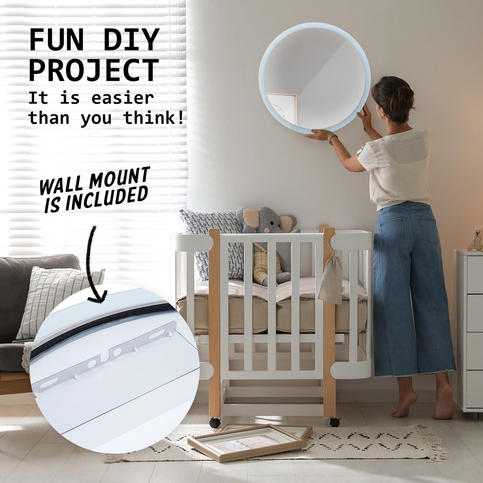 LED Wall Mirror Round Anti-Fog Bathroom 50cm - Harrogates