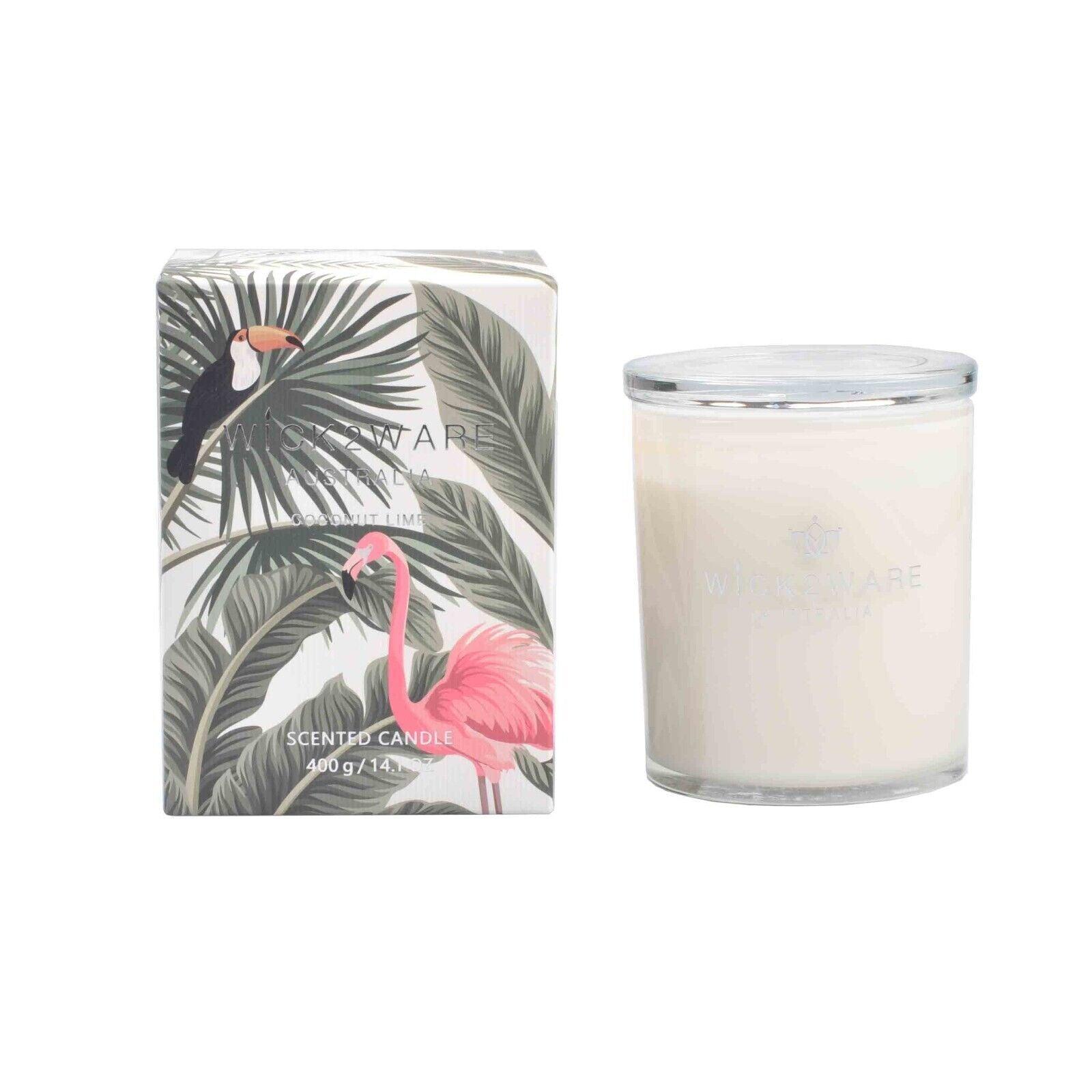 Wick2Ware Australia Scented Candle Coconut Lime 400g/14.1 OZ - Harrogates