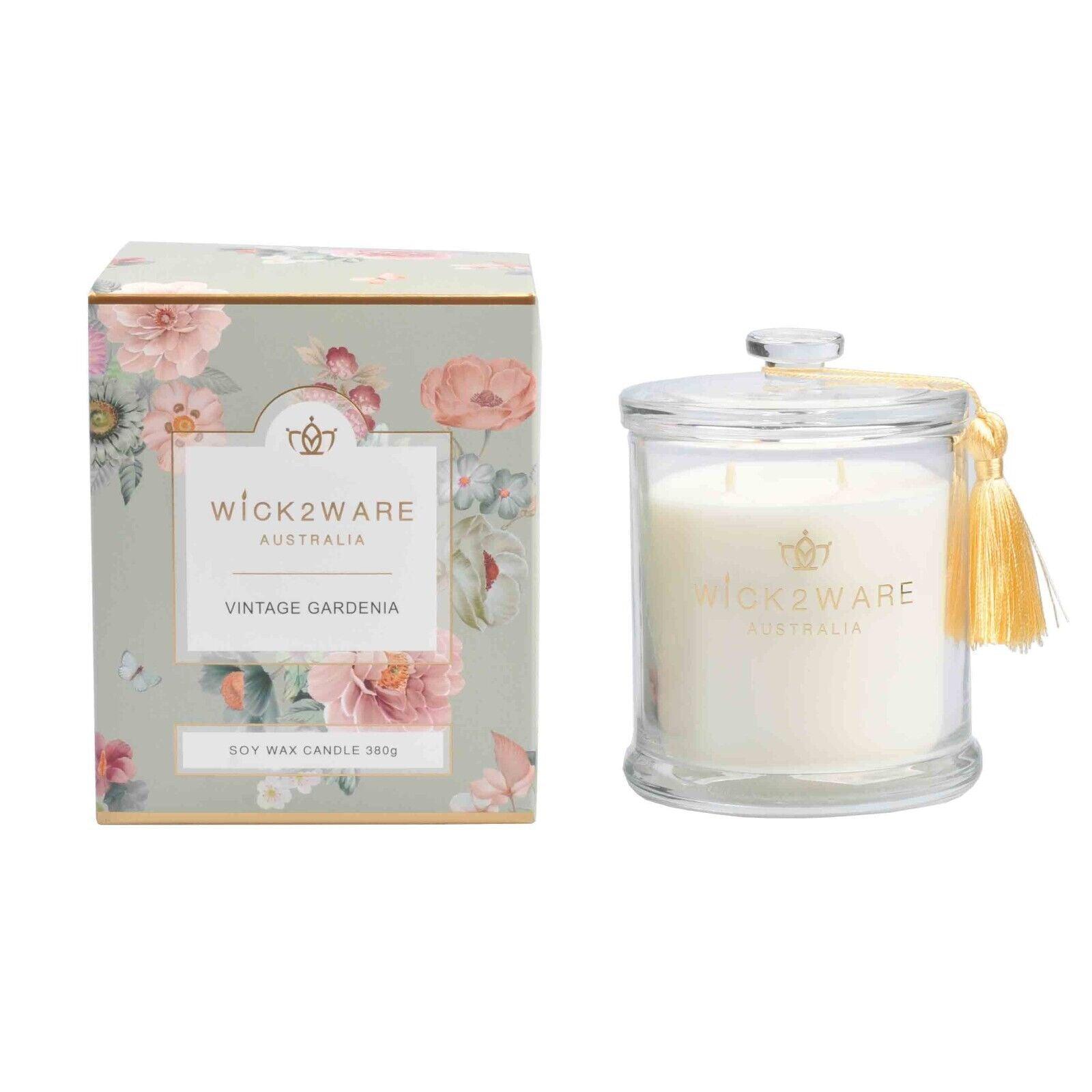 Wick2Ware Australia Scented Candle Vintage Gardenia 380g/14.1 OZ - Harrogates