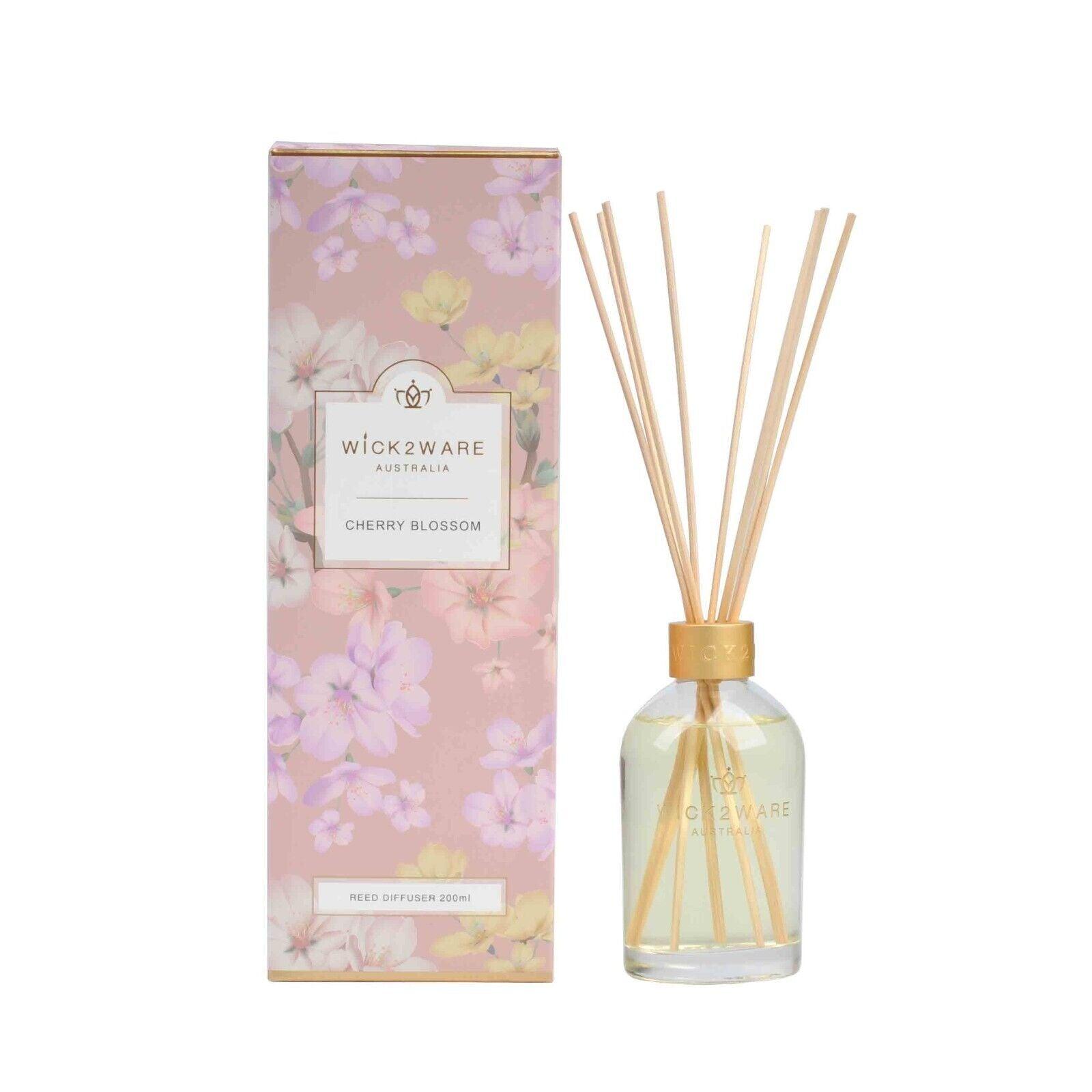 Wick2Ware Australia Fragrance Reed Diffuser Cherry blossom 200ml/7.1 fl oz - Harrogates