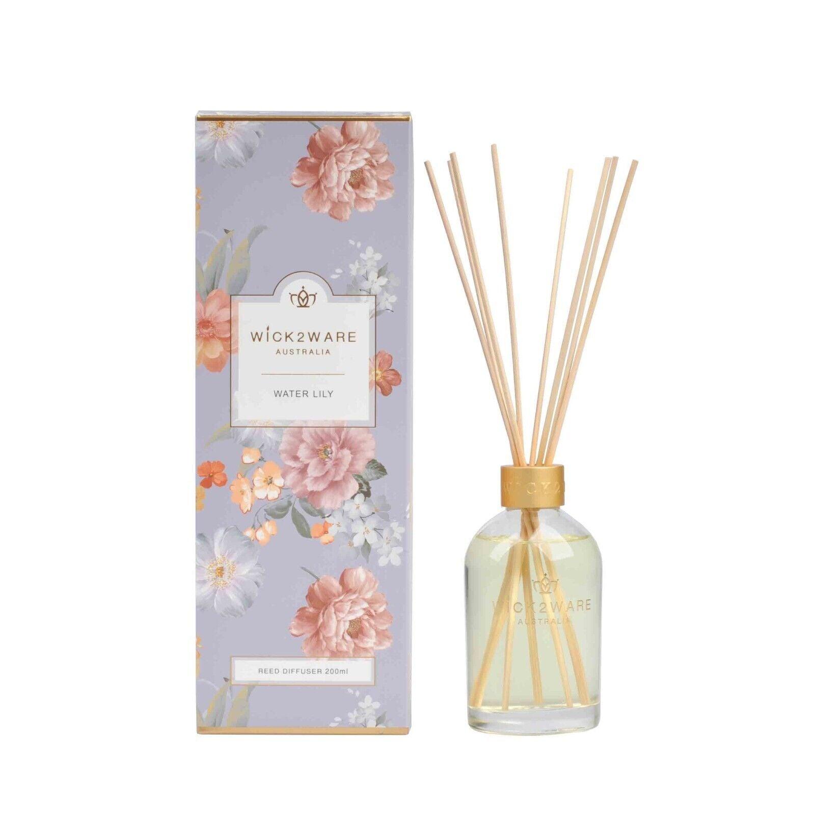 Wick2Ware Australia Fragrance Reed Diffuser Water Lily 200ml/7.1 fl oz - Harrogates
