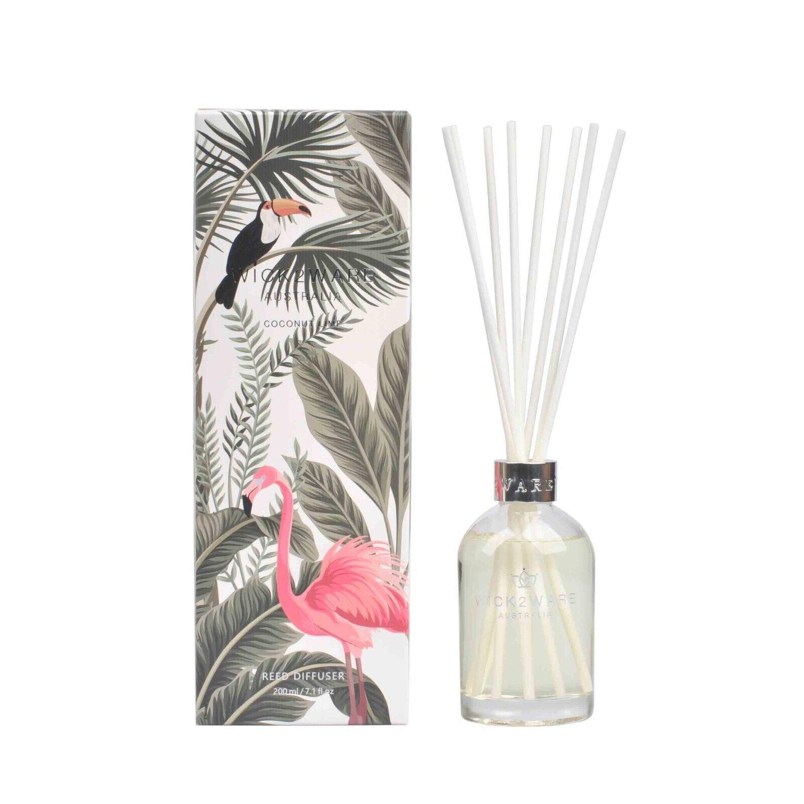 Wick2Ware Australia Reed Diffuser Coconut Lime 200ml/7.1 fl oz - Harrogates