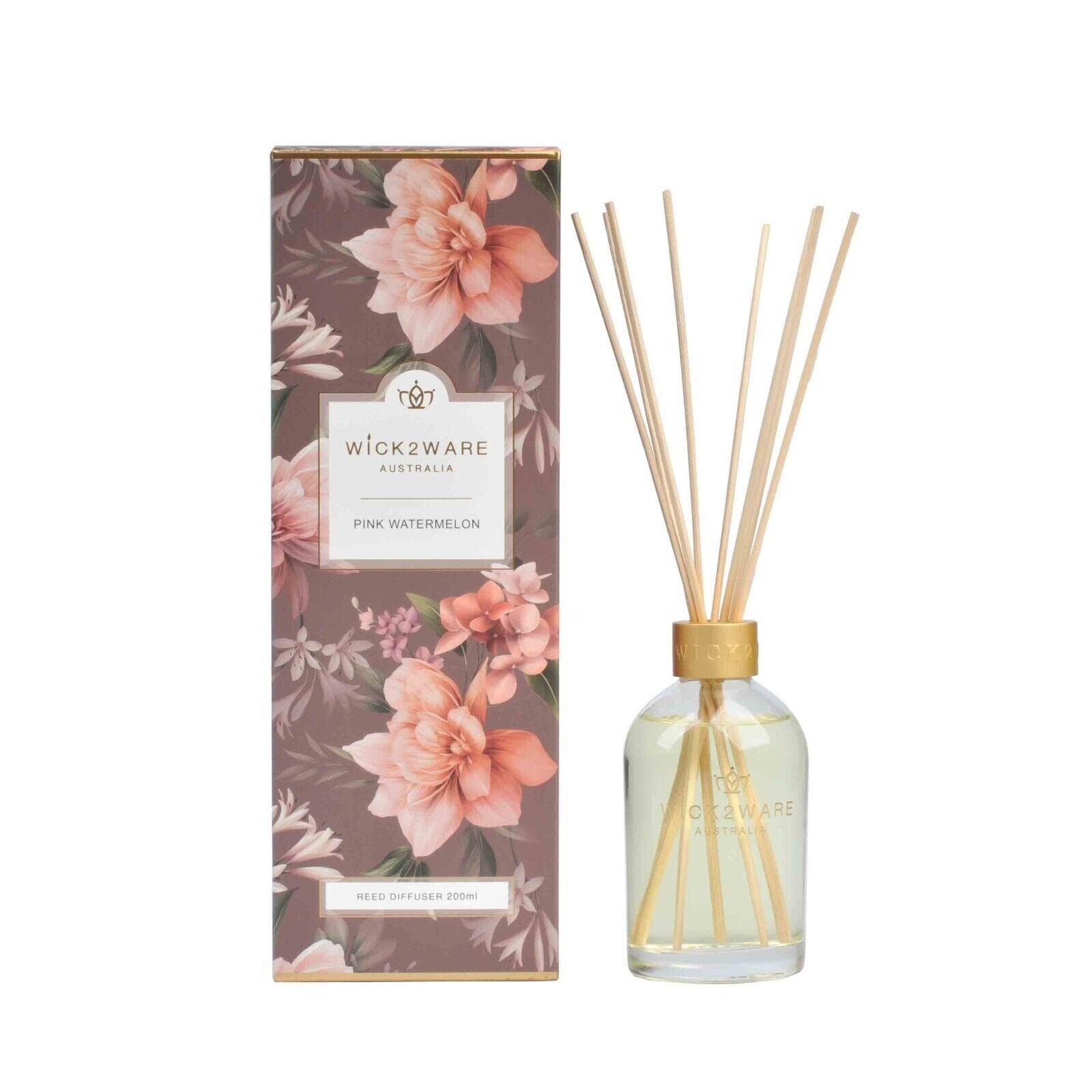 Wick2Ware Australia Fragrance Reed Diffuser Pink Watermelon 200ml/7.1 fl oz - Harrogates