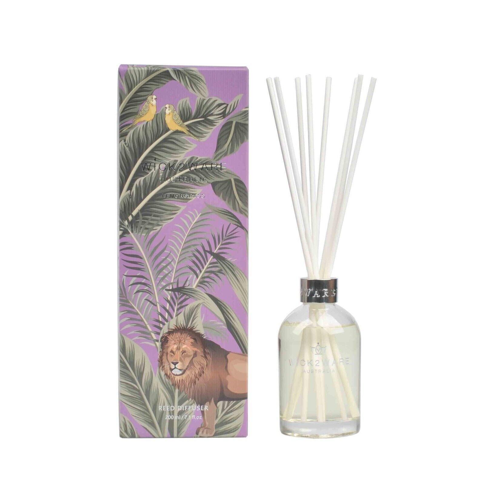 Wick2Ware Australia Reed Diffuser Lemongrass 200ml/7.1 fl oz - Harrogates