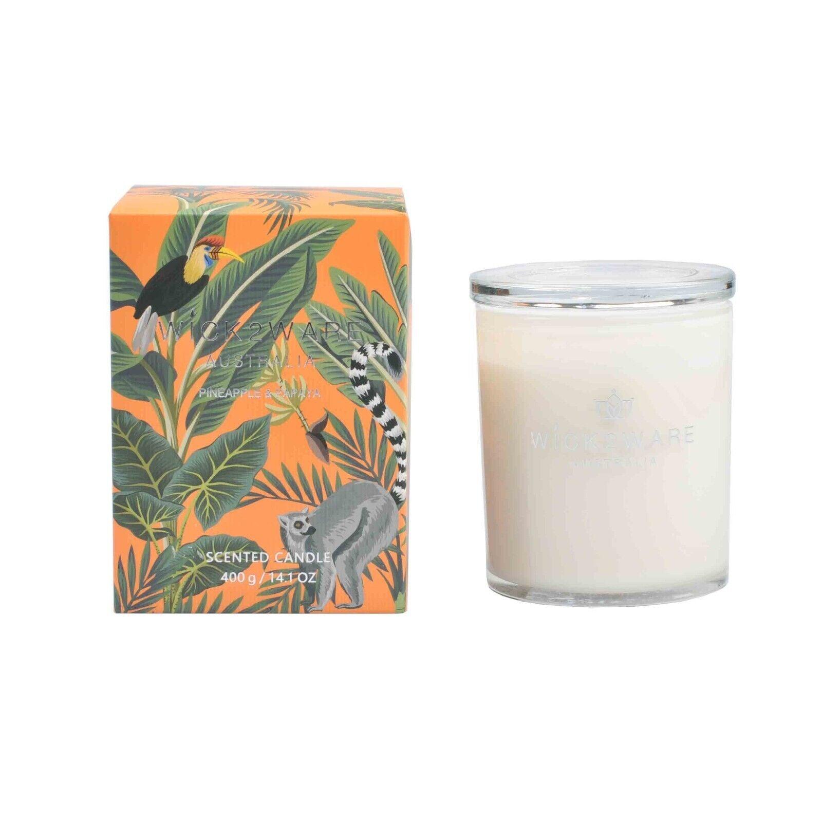 Wick2Ware Australia Scented Candle Pineapple and Papaya 400g/14.1 OZ - Harrogates