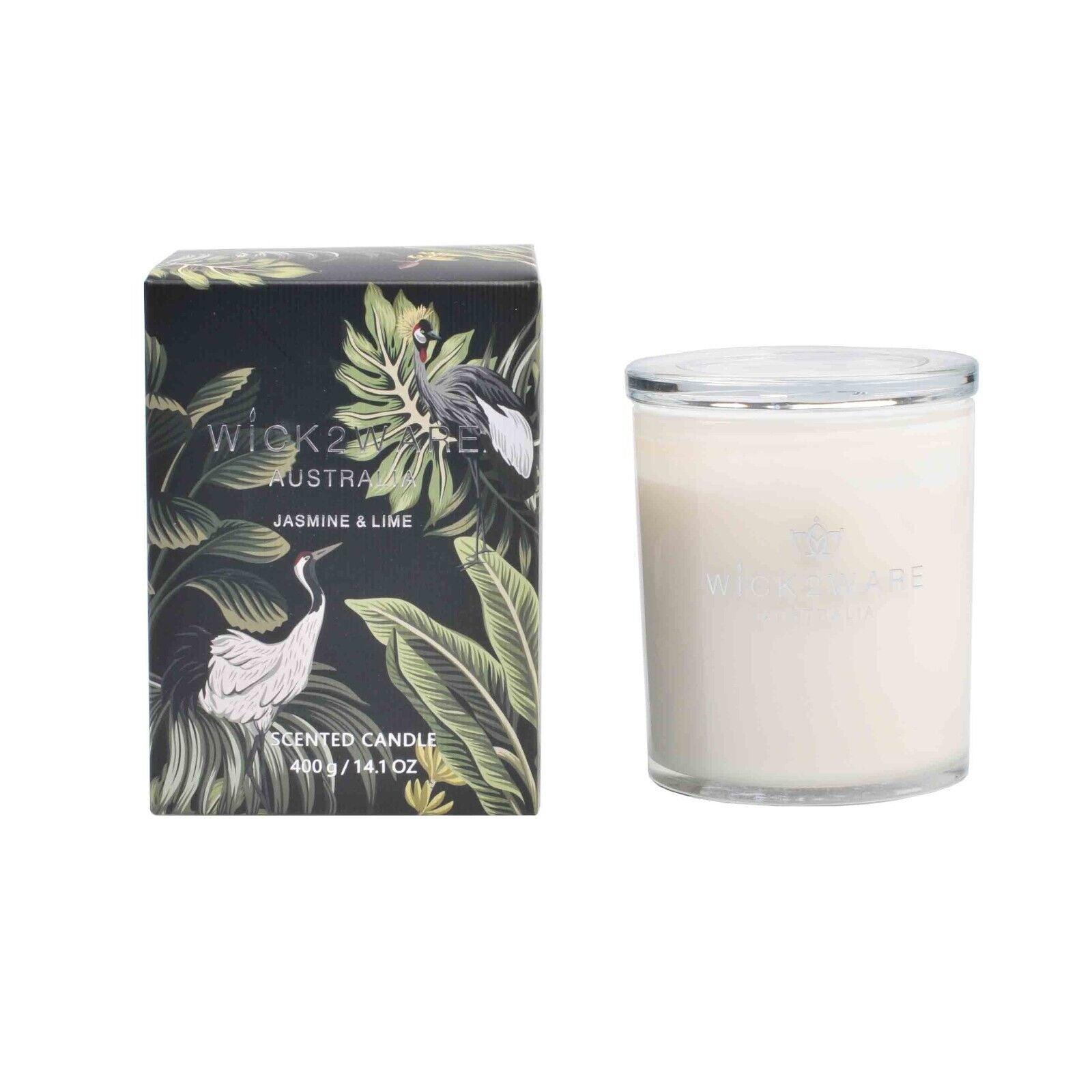 Wick2Ware Australia Scented Candle Jasmine and Lime 400g/14.1 OZ - Harrogates