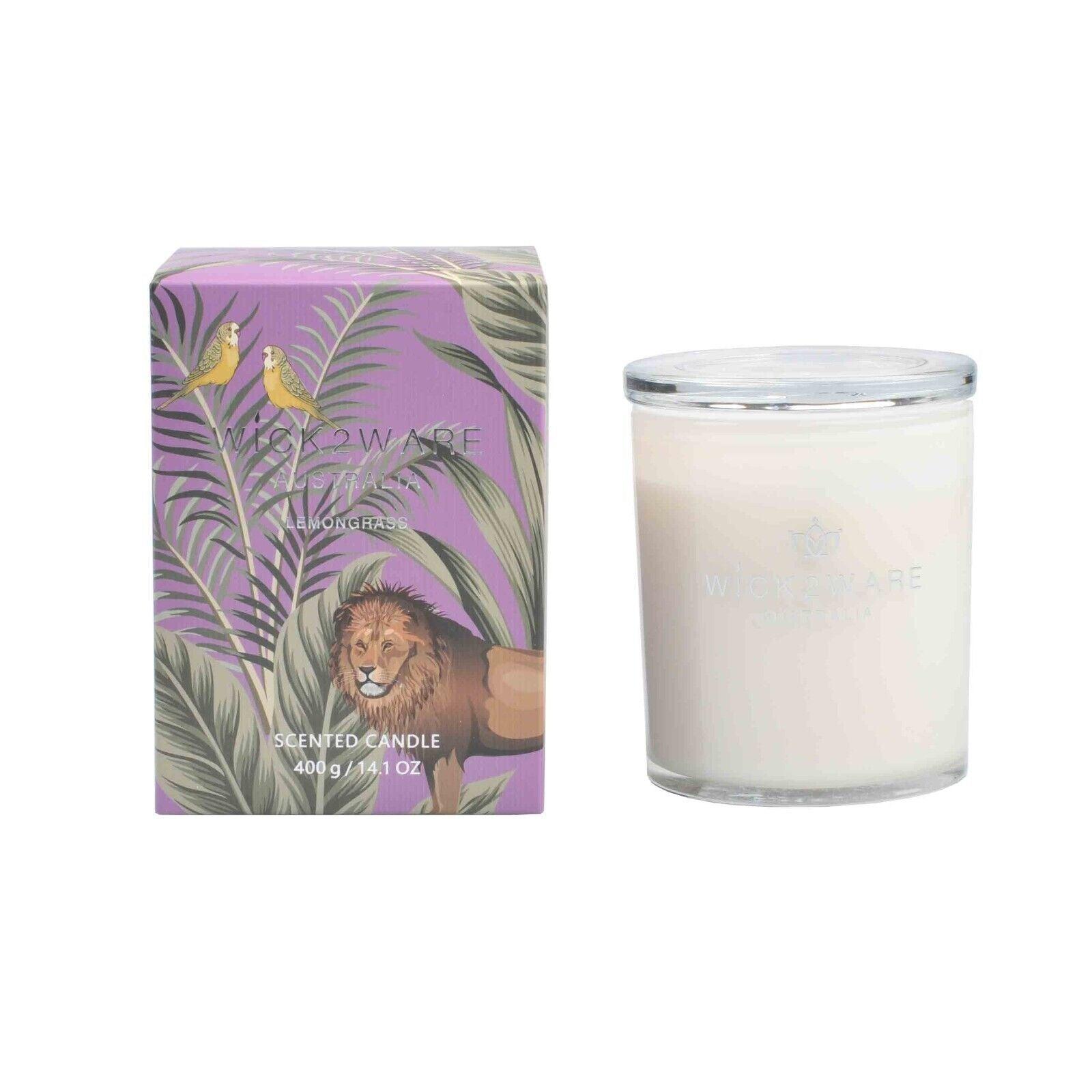 Wick2Ware Australia Scented Candle Lemongrass 400g/14.1 OZ - Harrogates