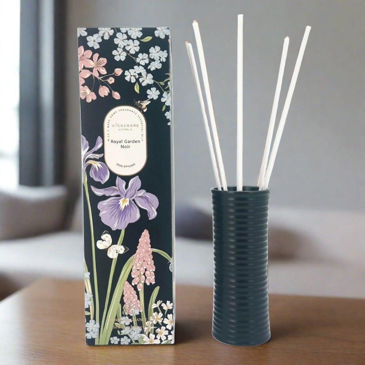 Wick2ware Australia Home Fragrance Essentials Oil Reed Diffuser - Royal Garden Noir - Harrogates
