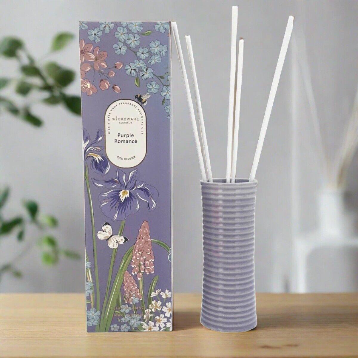 Wick2ware Australia Home Fragrance Essentials Oil Reed Diffuser - Purple Romance - Harrogates