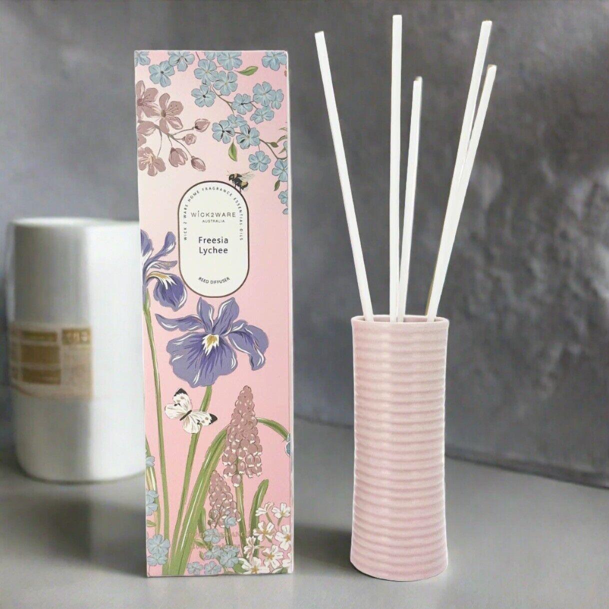 Wick2ware Australia Home Fragrance Essentials Oil Reed Diffuser - Freesia Lychee - Harrogates