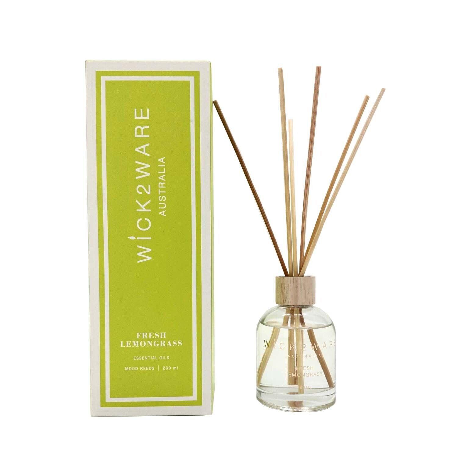 Wick2Ware Australia Fresh Lemongrass Fragrance Reed Diffuser 200ml/7.1 fl oz - Harrogates