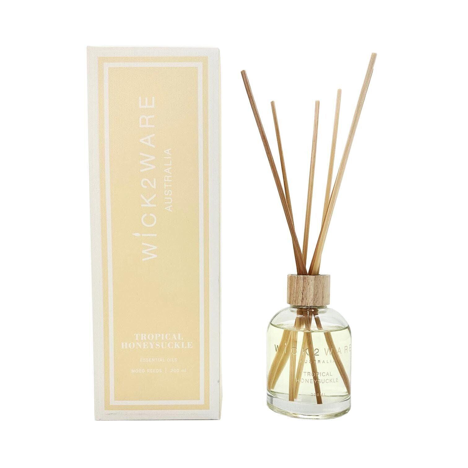 Wick2Ware Australia Tropical HoneySuckle Fragrance Reed Diffuser 200ml/7.1 fl oz - Harrogates