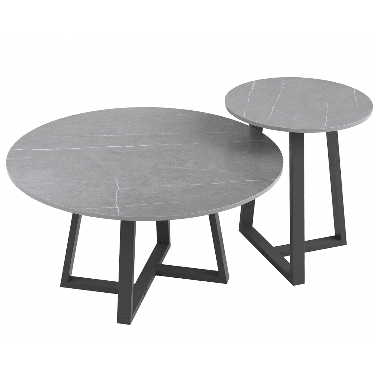 Interior Ave - Broadway Two Tier Coffee Table Set - Stone Grey - Harrogates