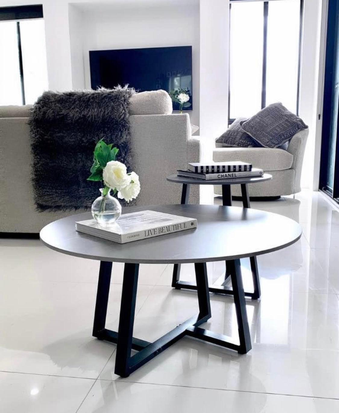 Interior Ave - Broadway Two Tier Coffee Table Set - Stone Grey - Harrogates