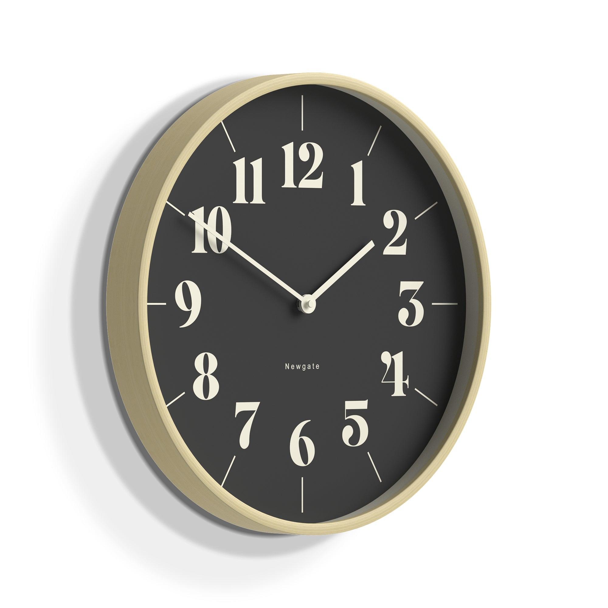 Newgate Mr Clarke Clock Pale Wood Reverse Hopscotch Dial - Harrogates