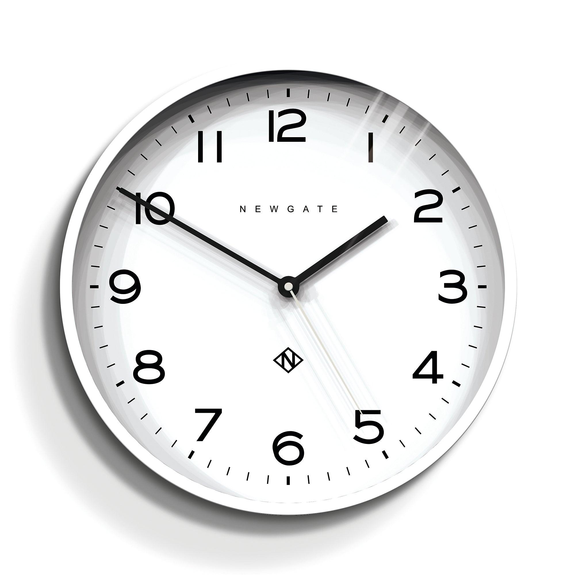 Newgate Number Three Echo Clock Silicone White - Harrogates