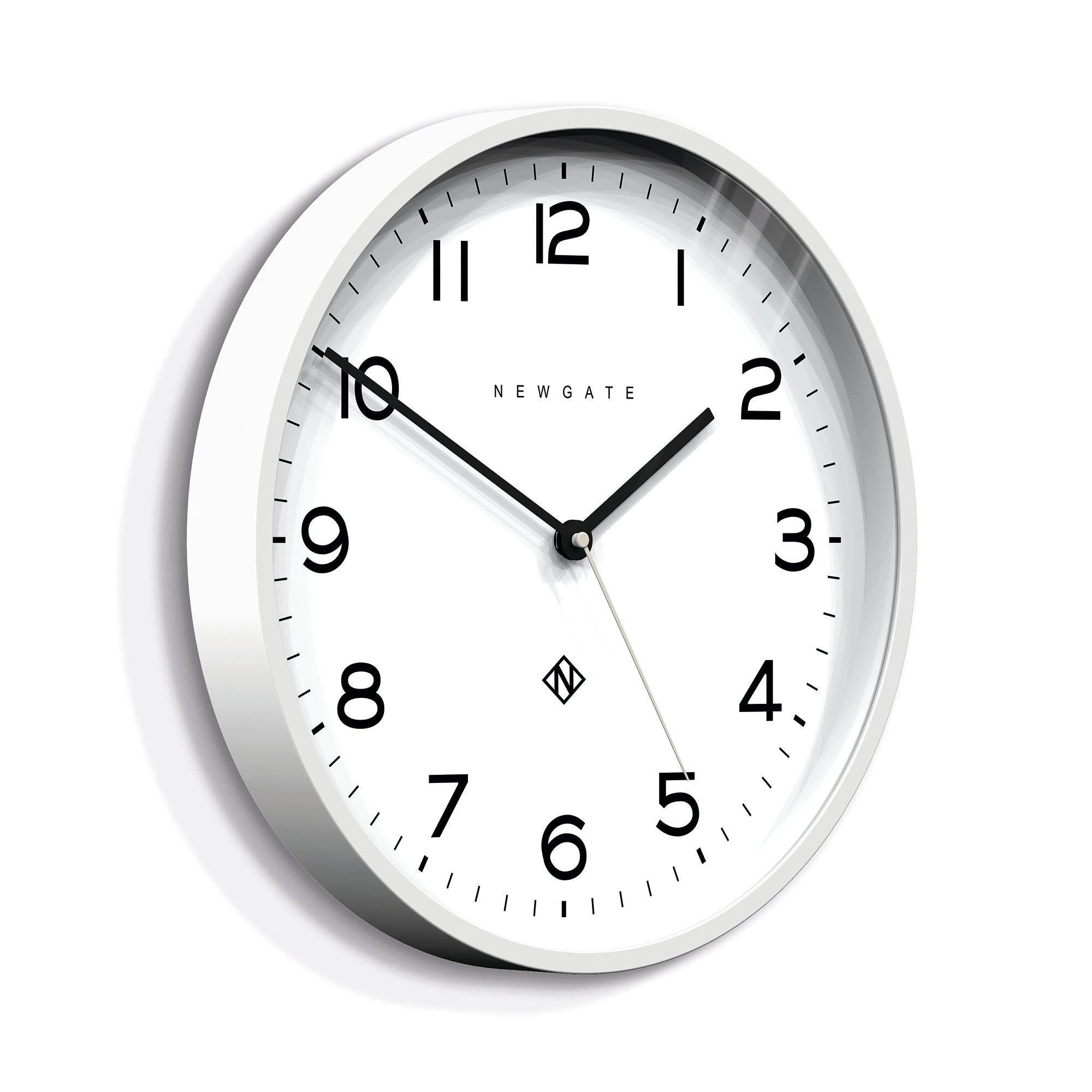 Newgate Number Three Echo Clock Silicone White - Harrogates