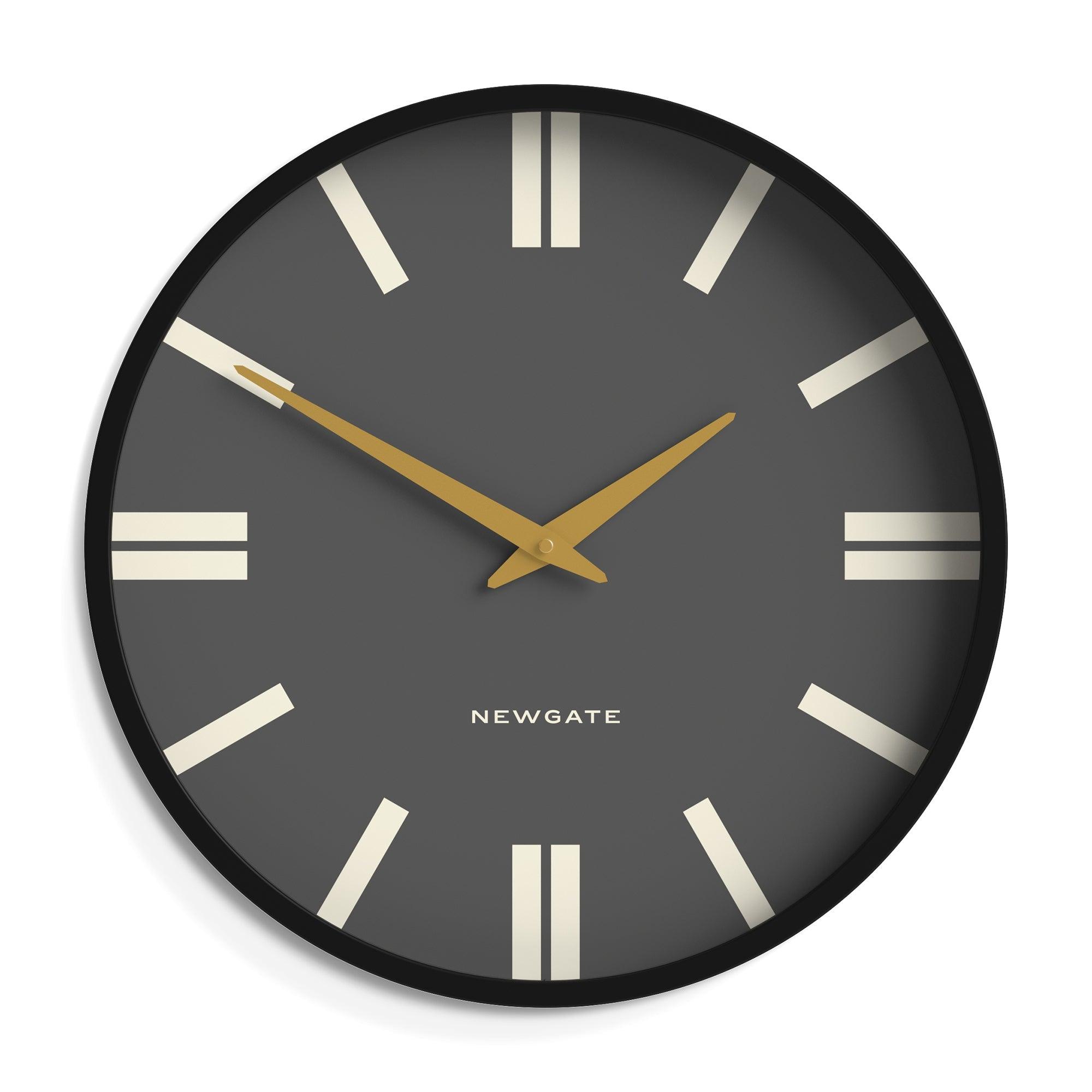 Newgate Universal Wall Clock Plaza Dial Black - Harrogates