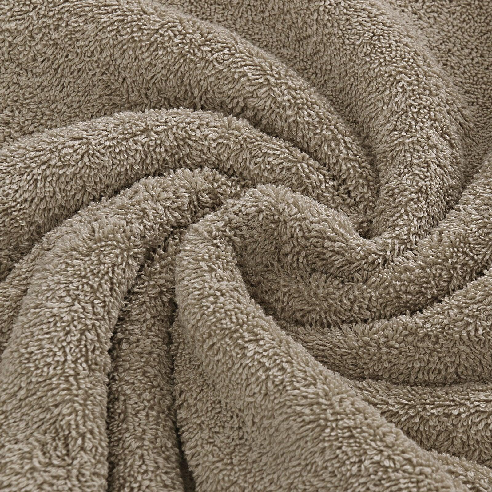 Luxury 6 Piece Soft and Absorbent Cotton Bath Towel Set - Sandstone - Harrogates