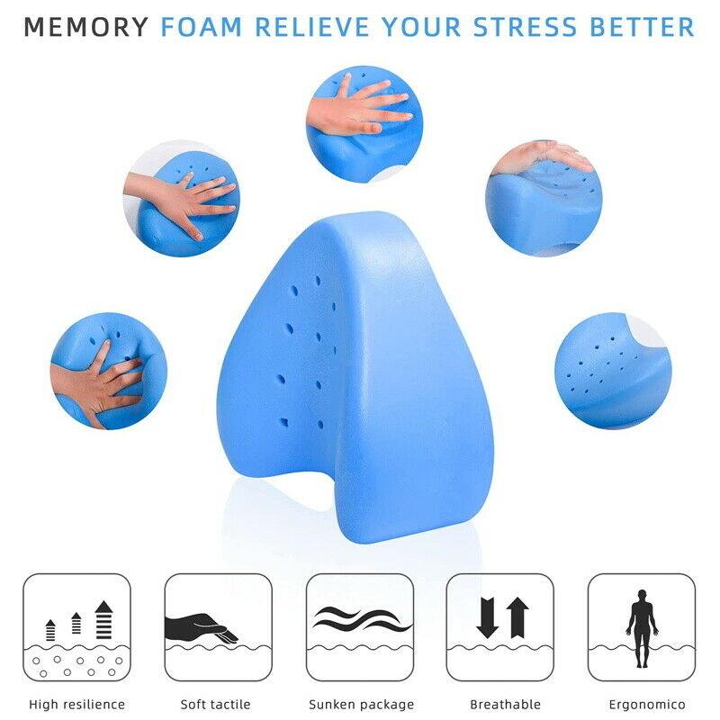 Leg Knee Support Pillow, Orthopedic Memory Foam Wedge Contour Pillow for Thighs, Leg Pillow for Back Hip Legs Knee Support Wedge and Pressure Relief, Washable Cover - Harrogates