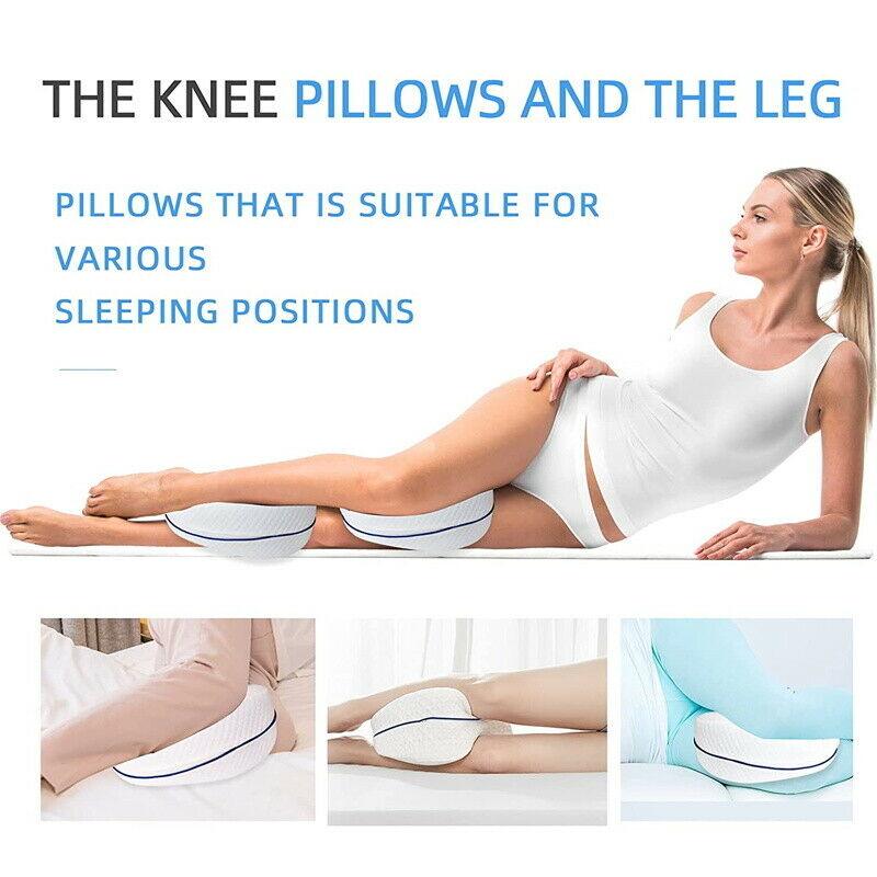 Leg Knee Support Pillow, Orthopedic Memory Foam Wedge Contour Pillow for Thighs, Leg Pillow for Back Hip Legs Knee Support Wedge and Pressure Relief, Washable Cover - Harrogates