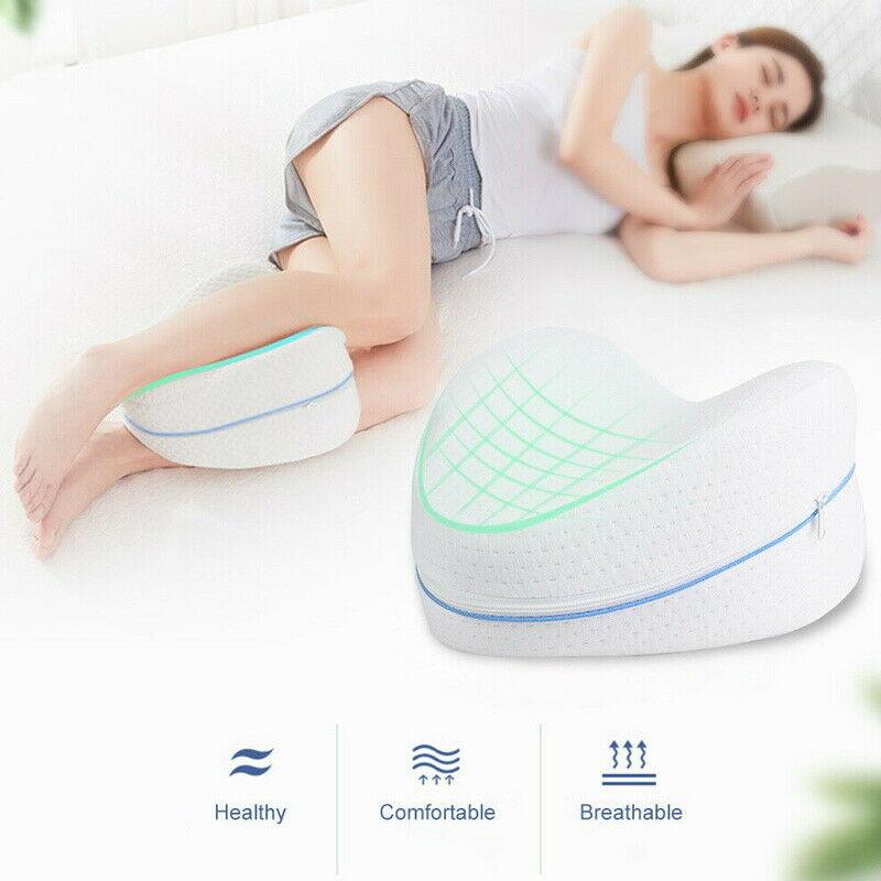 Leg Knee Support Pillow, Orthopedic Memory Foam Wedge Contour Pillow for Thighs, Leg Pillow for Back Hip Legs Knee Support Wedge and Pressure Relief, Washable Cover - Harrogates