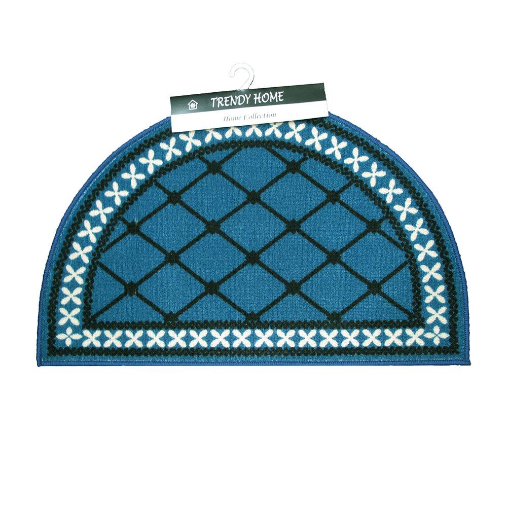 Mason Half Moon Bath Mat Blue - Harrogates