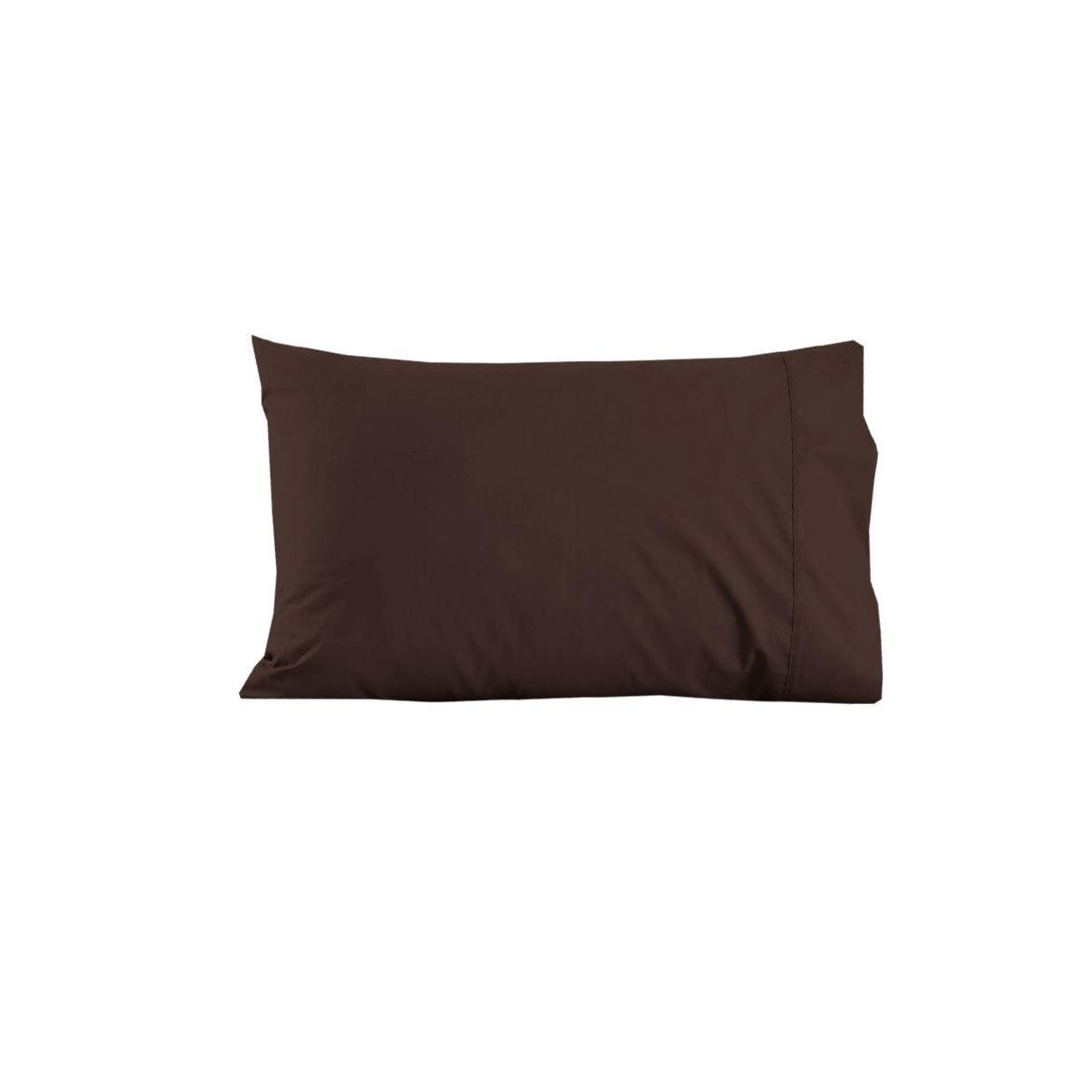 310TC Polyester Cotton Standard Pillowcase Chocolate - Harrogates