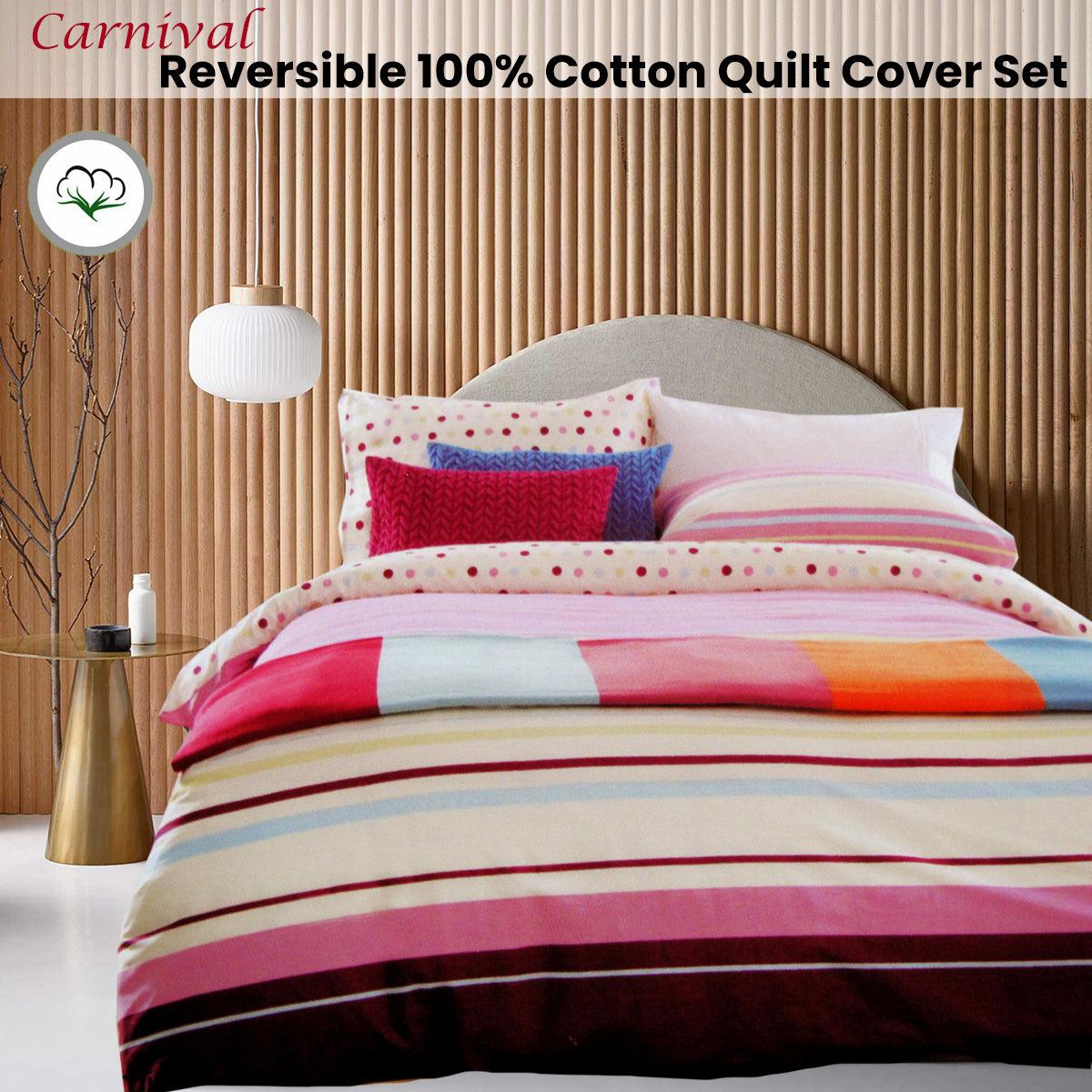 Atmosphere Carnival Reversible Quilt Cover Set Queen - Harrogates