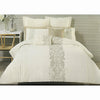 Catherine Cream Taupe Embroidery Quilt Cover Set QUEEN - Harrogates