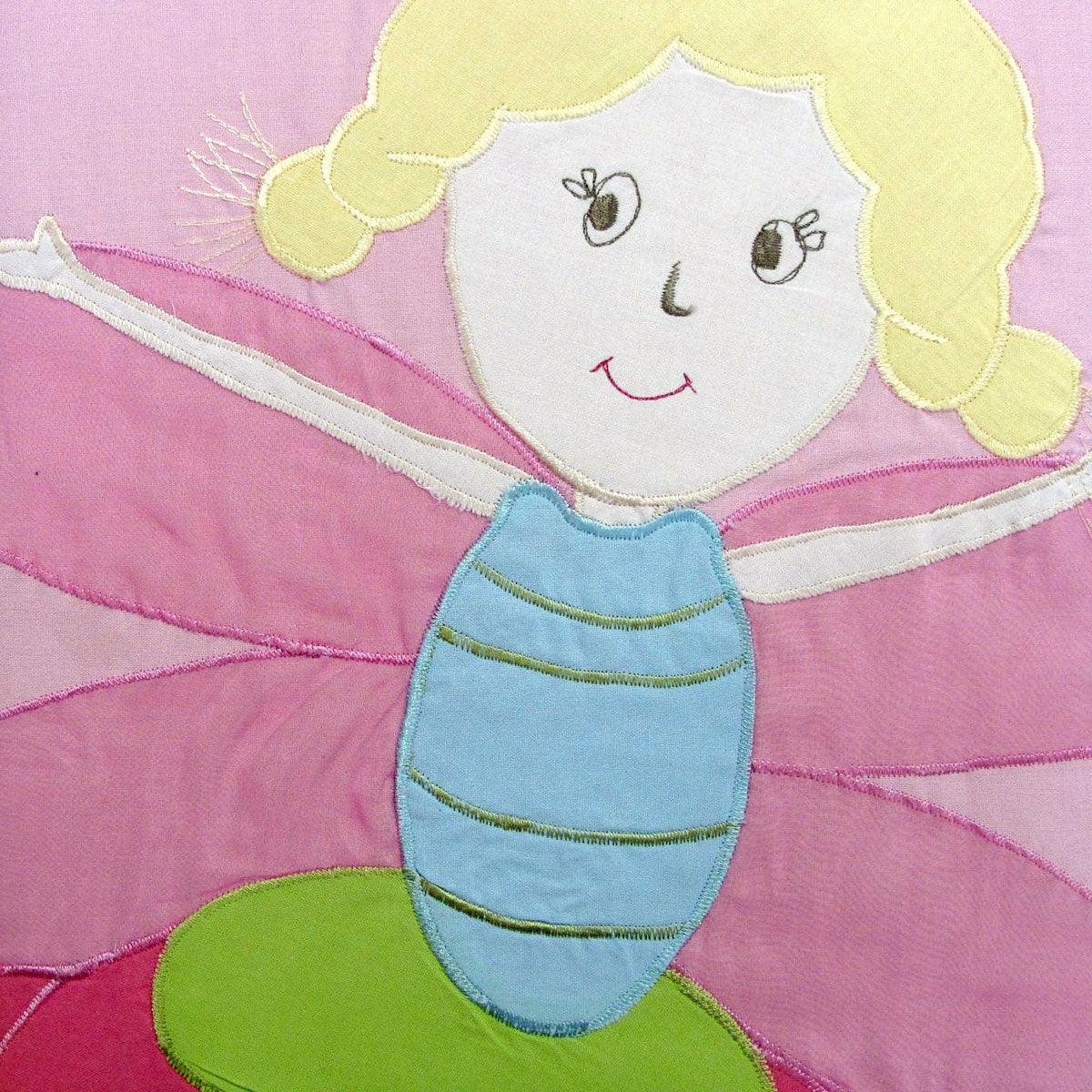 Fairies Embroidered Quilt Cover Set Single - Harrogates